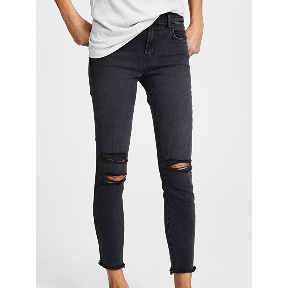 J Brand Photo Ready Cropped Mid Rise Skinny Jeans